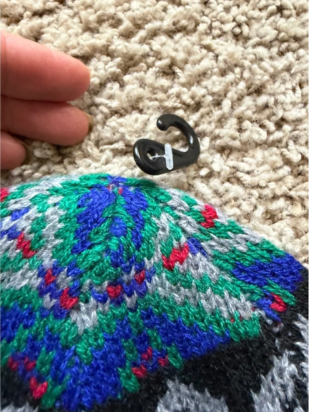 NWT Eddie Bauer beanie knit heat multicolor Nordic pattern